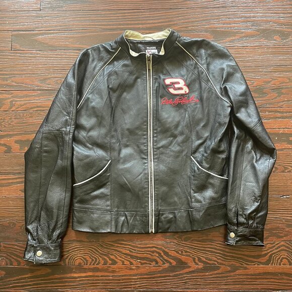 Vintage Wilson x NASCAR Dale Earnhardt Moto Jacket Size M - Picture 1 of 4